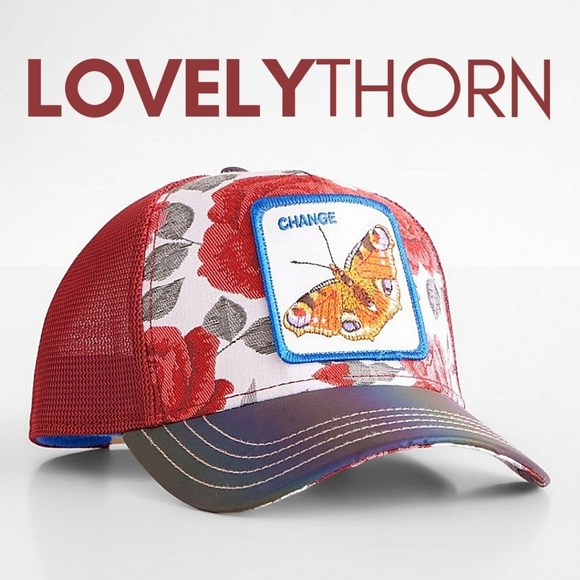 GOORIN  // ltd ed kaleidoscope metamorphosis change butterfly patch trucker hat - Picture 1 of 13